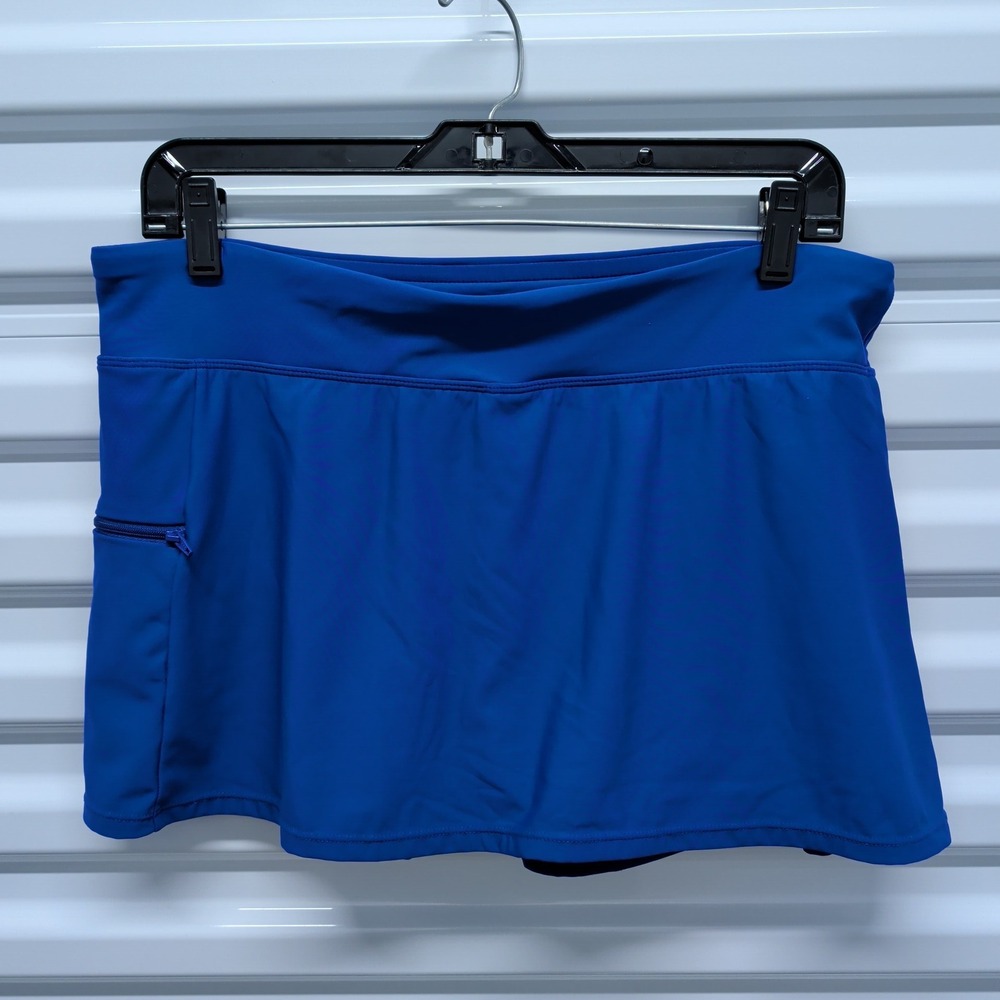 Athleta Skort Size‎ 10 Womens Blue Swim Skirt Athletic Athletic Skort 42543
